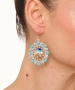 Kiraz Multicolored Enameled Silver Plated Earring