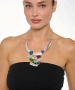 Kiraz Multicolored Enameled Silver Plated Necklace
