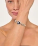 Kiraz Navy Blue Crystal Silver Plated Bracelet