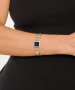 Kiraz Navy Blue Crystal Silver Plated Bracelet