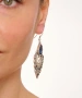 Kiraz Navy Blue Crystal Stoned Silver Plated Earring