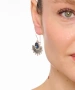 Kiraz Navy Blue Crystal Stoned Silver Plated Earring