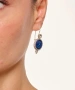 Kiraz Navy Blue Enameled Silver Plated Earring