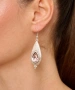 Kiraz Pink Crystal Stoned Silver Plated Earring