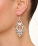 Kiraz Pink Crystal Stoned Silver Plated Earring