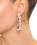Kiraz Pink Crystal Stoned Silver Plated Earring