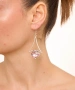 Kiraz Pink Crystal Stoned Silver Plated Earring