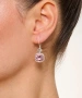Kiraz Pink Crystal Stoned Silver Plated Earring