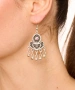 Kiraz Pink Crystal Stoned Silver Plated Earring