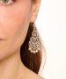 Kiraz Pink Crystal Stoned Silver Plated Earring