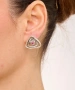 Kiraz Pink Crystal Stoned Silver Plated Earring