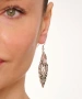 Kiraz Pink Crystal Stoned Silver Plated Earring
