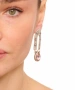 Kiraz Pink Crystal Stoned Silver Plated Earring