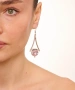 Kiraz Pink Crystal Stoned Silver Plated Earring