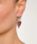 Kiraz Pink Enameled Silver Plated Earring