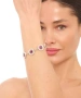 Kiraz Purple Crystal Stoned Silver Plated Bracelet