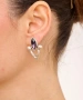 Kiraz Purple Crystal Stoned Silver Plated Earring