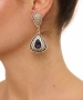 Kiraz Purple Crystal Stoned Silver Plated Earring