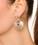 Kiraz Purple Crystal Stoned Silver Plated Earring