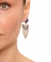 Kiraz Purple Crystal Stoned Silver Plated Earring