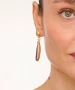 Kiraz Purple Enameled Gold Plated Earring