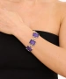 Kiraz Purple Enameled Silver Plated Bracelet
