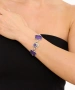 Kiraz Purple Enameled Silver Plated Bracelet