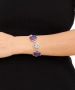 Kiraz Purple Enameled Silver Plated Bracelet