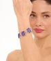 Kiraz Purple Enameled Silver Plated Bracelet