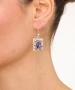Kiraz Purple Enameled Silver Plated Earring