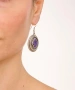 Kiraz Purple Enameled Silver Plated Earring
