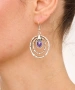 Kiraz Purple Enameled Silver Plated Earring