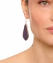 Kiraz Purple Enameled Silver Plated Earring