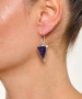 Kiraz Purple Enameled Silver Plated Earring