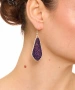 Kiraz Purple Enameled Silver Plated Earring