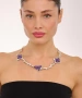 Kiraz Purple Enameled Silver Plated Necklace