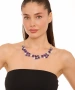 Kiraz Purple Enameled Silver Plated Necklace