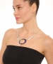 Kiraz Purple Enameled Silver Plated Necklace