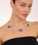 Kiraz Purple Enameled Silver Plated Necklace
