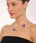 Kiraz Purple Enameled Silver Plated Necklace