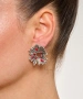 Kiraz Red Enemaled Silver Plated Earring