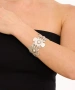 Kiraz Silver Plated Flower Bracelet
