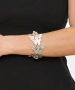 Kiraz Silver Plated Leaf Bracelet