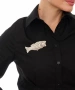 Kiraz Silver Plated Fish Brooch