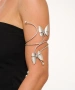 Kiraz Silver Plated Butterfly Arm Cuff
