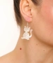 Kiraz Silver Plated Cat Earring