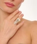 Kiraz Silver Plated Face Ring