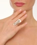 Kiraz Silver Plated Face Ring