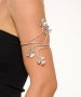 Kiraz Silver Plated Flower Arm Cuff