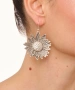Kiraz Silver Plated Flower Earring